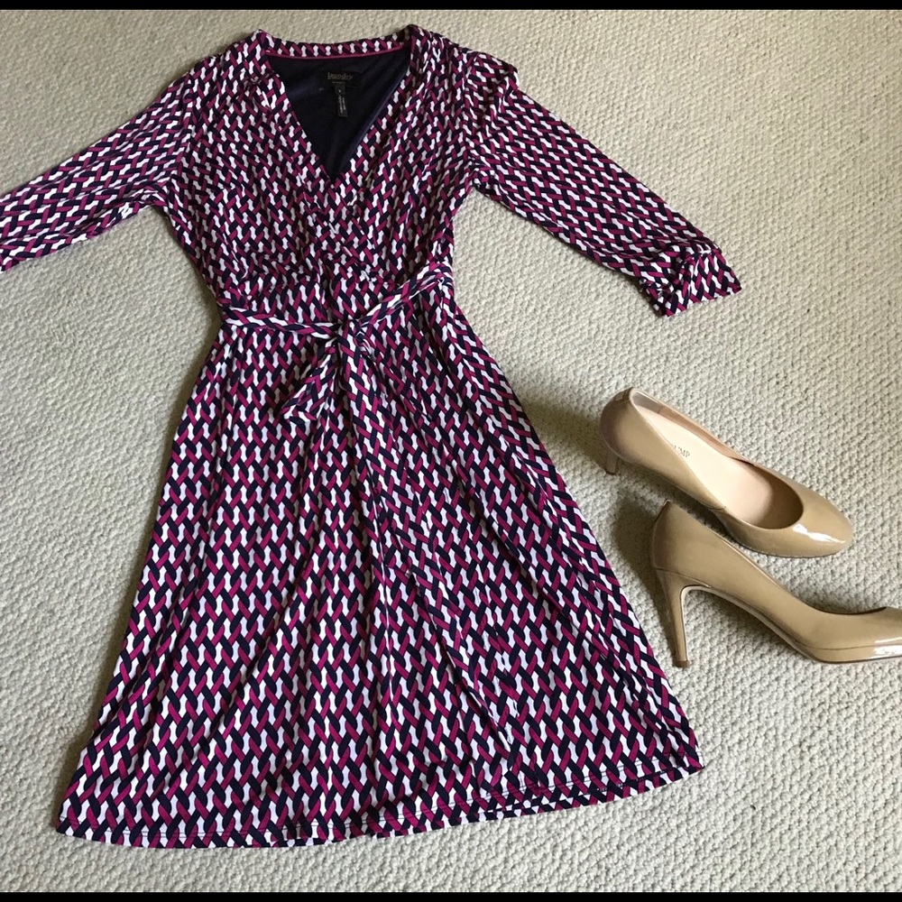 Laundry by Shelli Segal faux wrap dress
